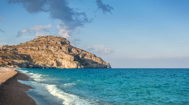Afandou (Afantou bay) beach, Rhodes island, Greece Afandou (Afantou bay) beach, Rhodes island, Greece afandou stock pictures, royalty-free photos & images