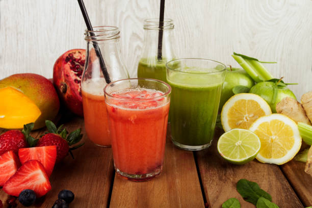 istock Newly prepared fruit juices 661953356