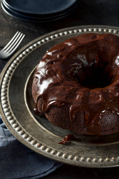 istock Sweet Homemade Dark Chocolate Bundt Cake 661963724