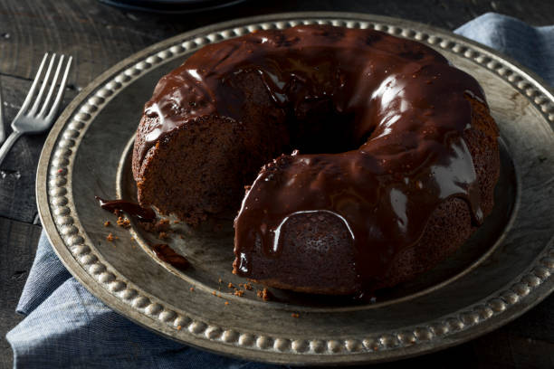 istock Sweet Homemade Dark Chocolate Bundt Cake 661977542