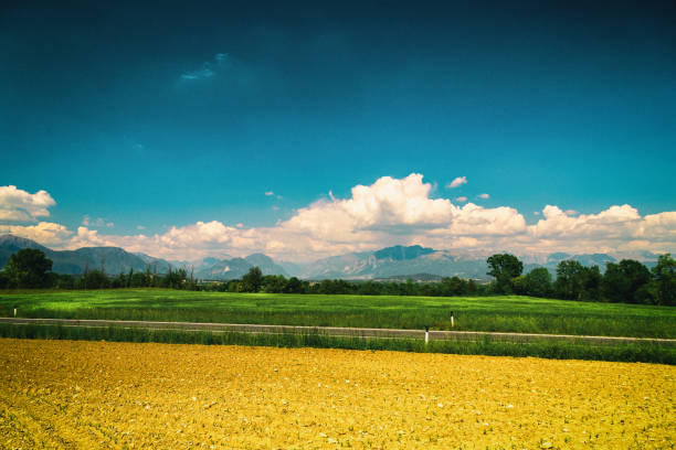 Countryside of Italy in a sunny day of may