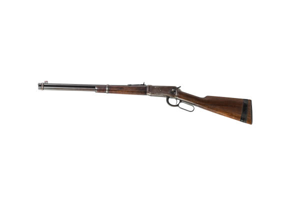 istock Lever Action Rifle Isolated on White Background Left 662051000