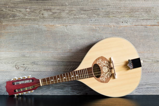 istock Wooden Mandolin on a Black Table 662052190