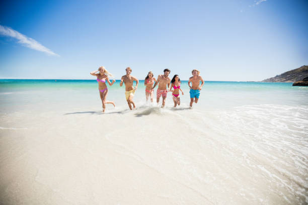 istock Friends having fun at the beach 662060758