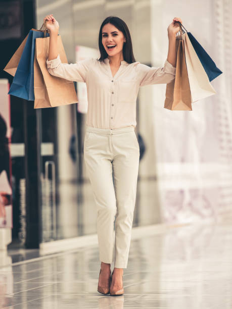 istock Beautiful girl going shopping 662132344