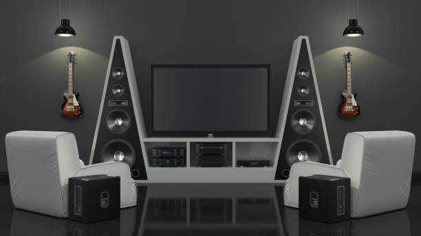 istock Modern living room home cinema 662190882