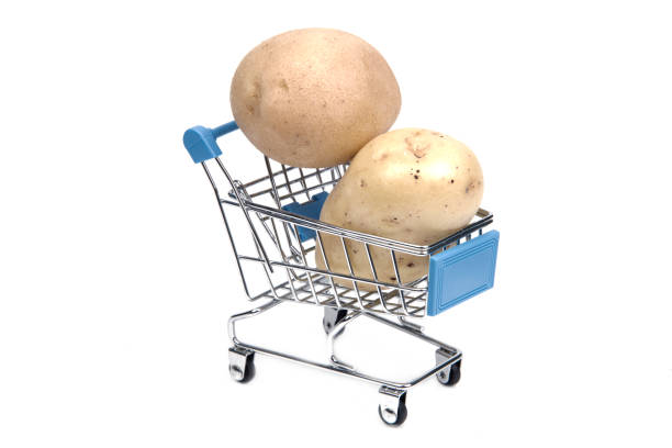 Potatoes In Small Shopping Cart