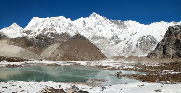 istock mount Cho Oyu - Cho Oyu base camp 662320046