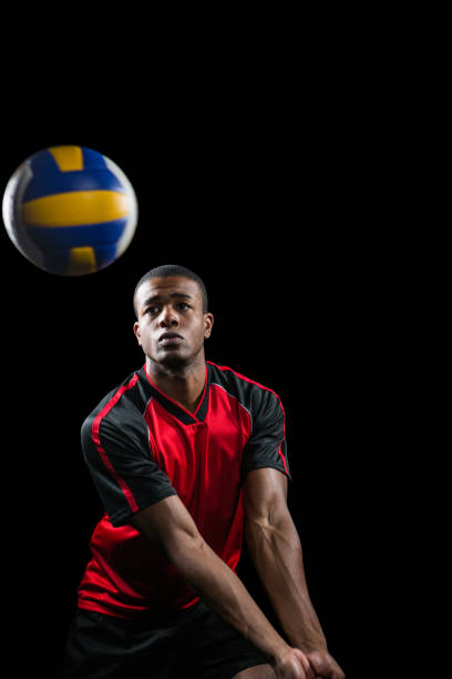 istock Sportsman playing a volleyball 662320256