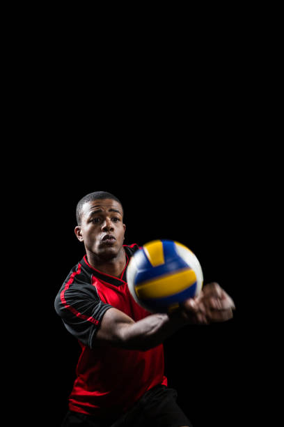 istock Sportsman playing a volleyball 662320718