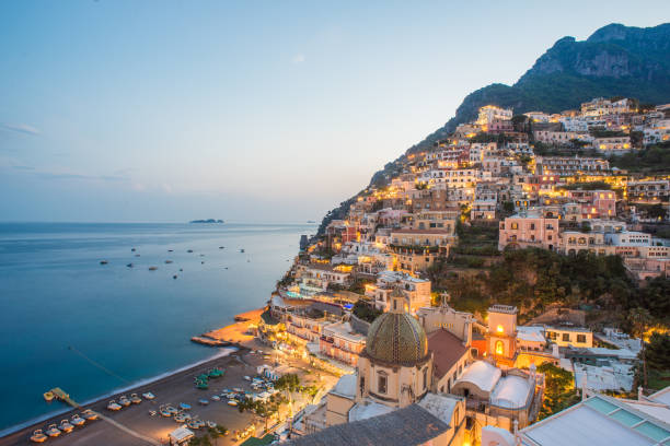istock Positano lit by street lights 662507800