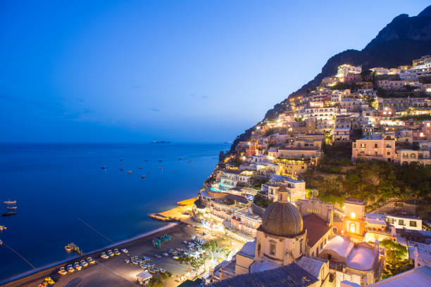 istock Positano lit by street lights 662508712