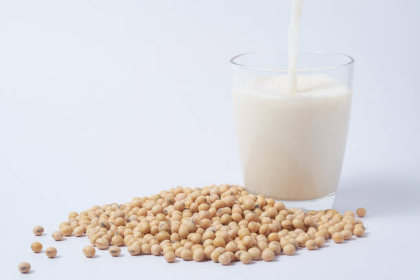 istock Soy milk and soy beans. 662613310
