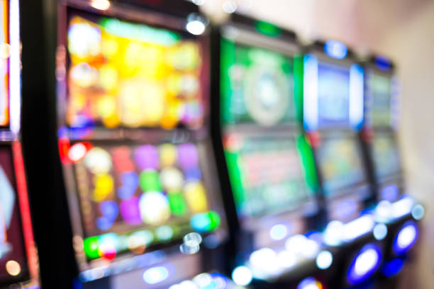 istock Blurred Slot machines in a casino 662783596