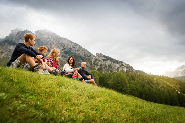 istock Adventures on the Dolomites: family together 662893012