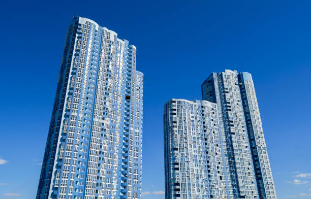 istock Facade of skyscrapers, low angle view 662926070