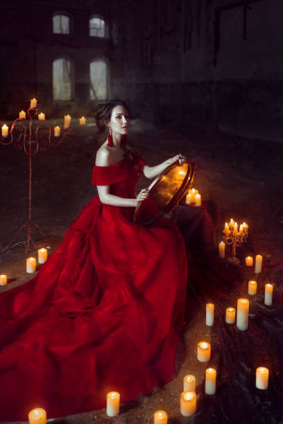 istock Beautiful lady with candles 662949540