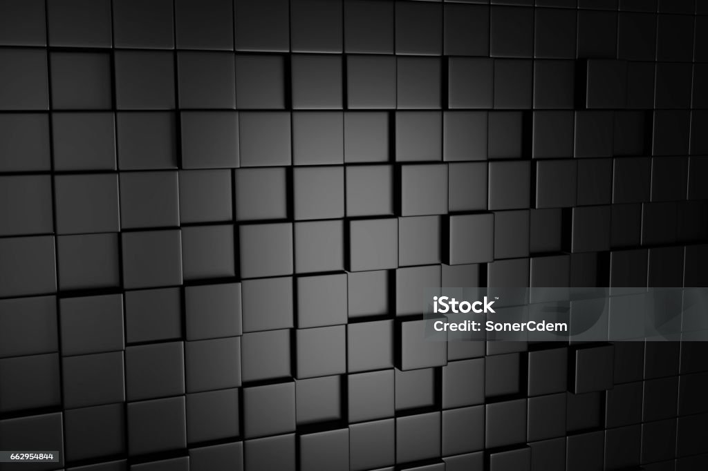 Cubes Grey Blocks Dark Grey Cube Blocks Wall Background 3d Render Stock Photo - Download ...