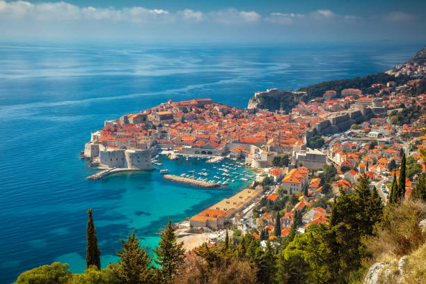 dubrovnik. - adriatic sea sea architecture bay foto e immagini stock