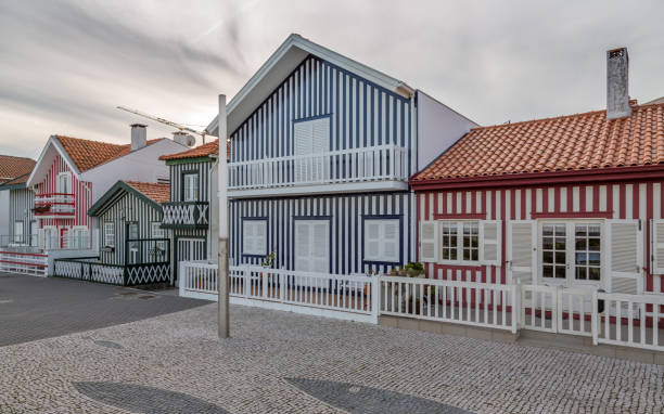 istock Colorful Striped Houses 662975632