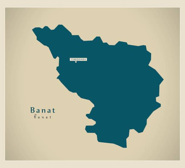 現代の地図 - バナト ro - banat点のイラスト素材／クリップアート素材／マンガ素材／アイコン素材