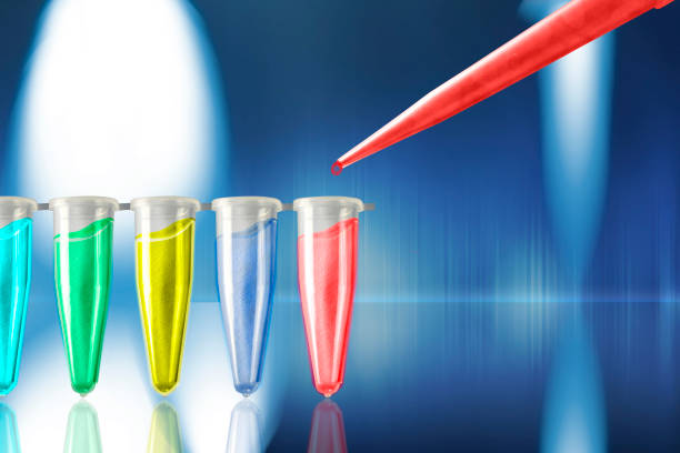 줄기 세포 연구 - pcr device tubing tube microtubes 뉴스 사진 이미지