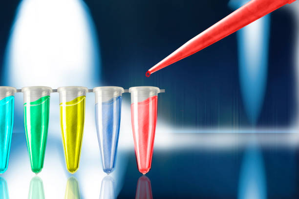 줄기 세포 연구 - pcr device tubing tube microtubes 뉴스 사진 이미지