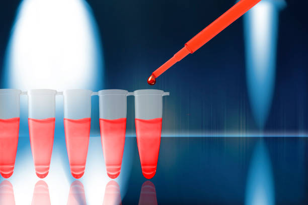 줄기 세포 연구 - pcr device tubing tube microtubes 뉴스 사진 이미지