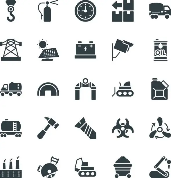 Vector illustration of Industrial Cool Vector Icons 4