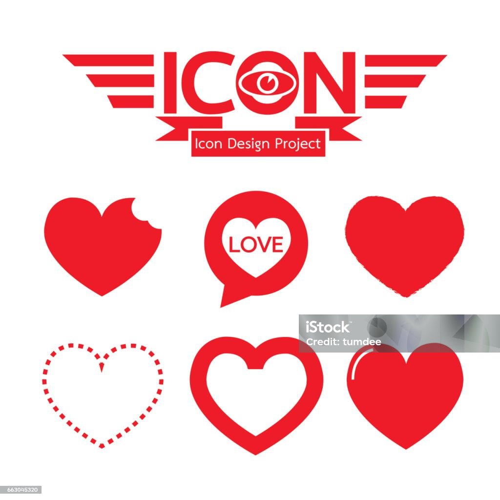 Heart icon Abstract stock vector