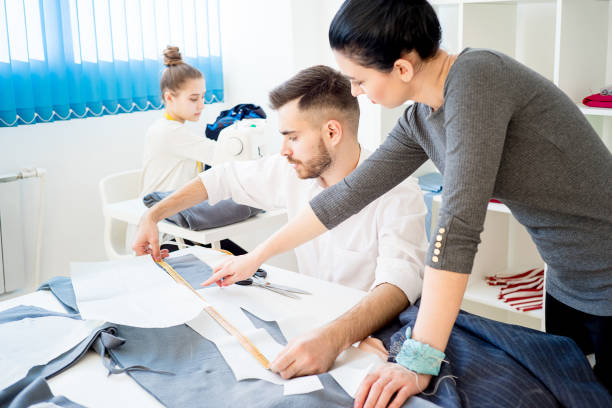 istock Fashion designers at work 663136062