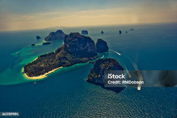 Aerial Views Of Poda Island Phang Nga Bay Phuket Thailand Stock Photo - Download Image Now