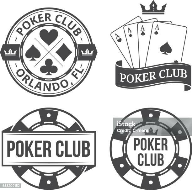 Vintage Poker Emblems Stock Illustration - Download Image Now - Poker - Card Game, Logo, Gambling Chip