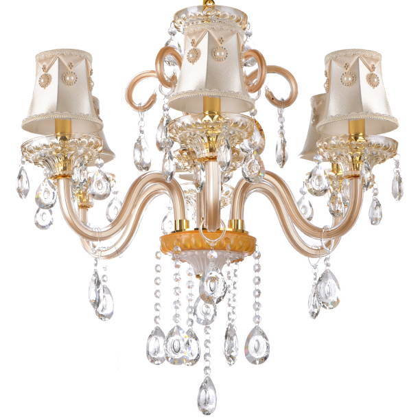 istock Crystal glass chandelier isolated 663212304