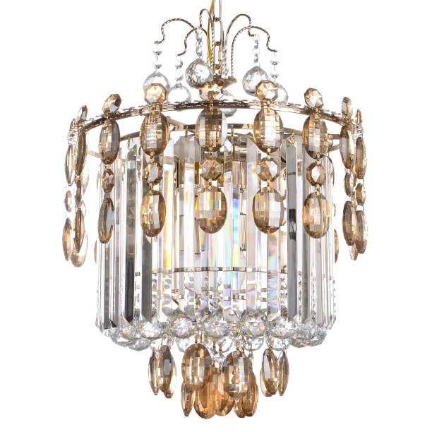 istock Crystal glass chandelier isolated 663214222