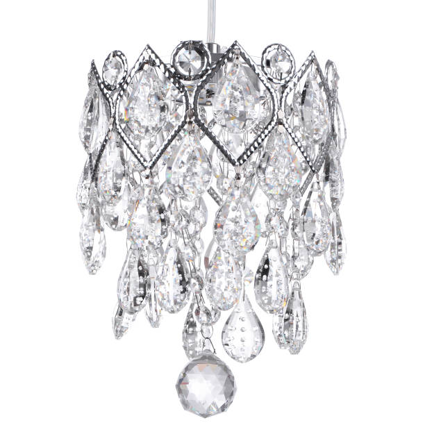 istock Crystal glass chandelier isolated 663219372