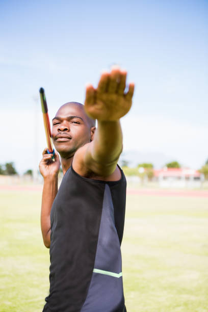 istock Athlete about to throw a javelin 663226930