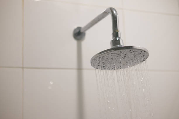 istock Big shower head Bathroom, Modern bathroom interior 663245164