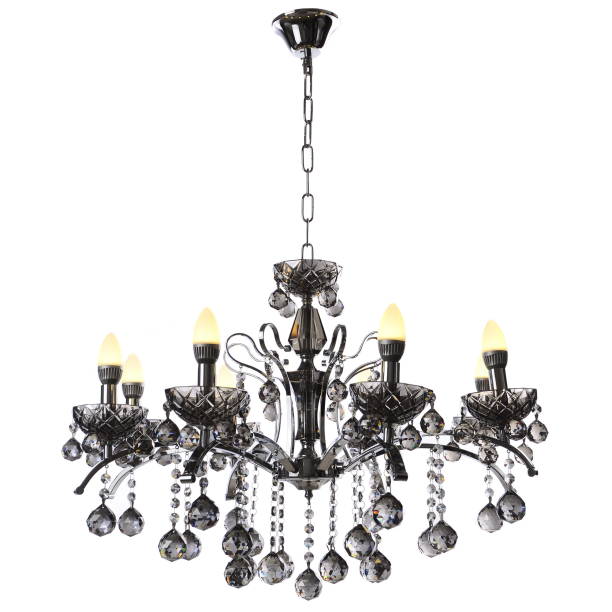 istock Crystal glass chandelier isolated 663249230