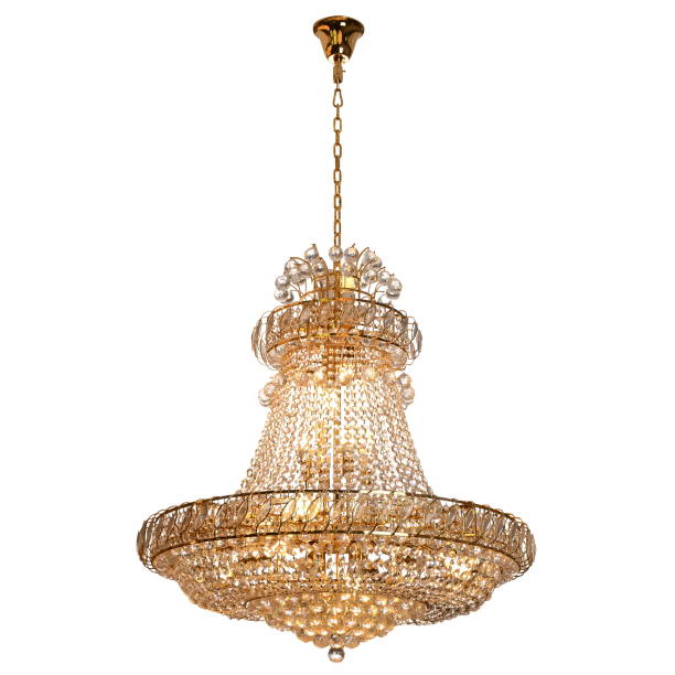 Crystal glass chandelier isolatedCrystal glass chandelier isolated