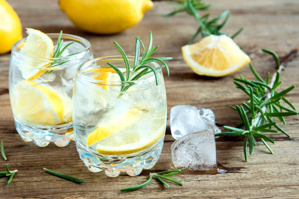 istock gin tonic cocktail with lemon, rosemary 663282026