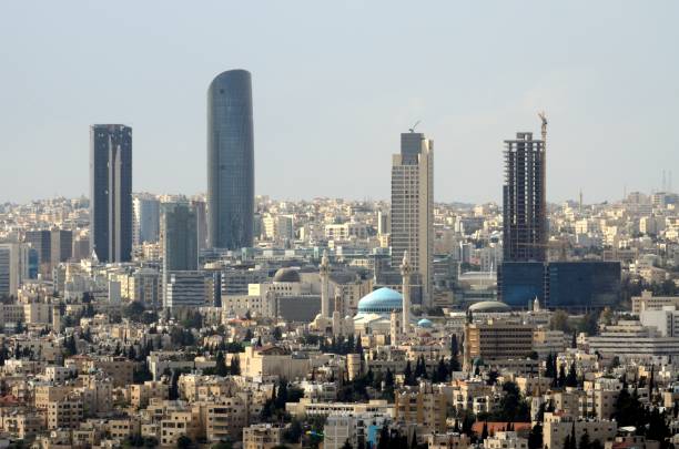 Views from East Amman, Jordan stock photo