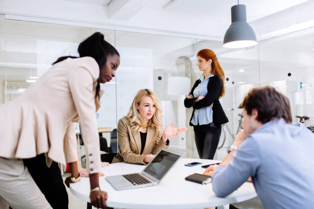 istock Business people meeting at  round table and brainstorming 663302440