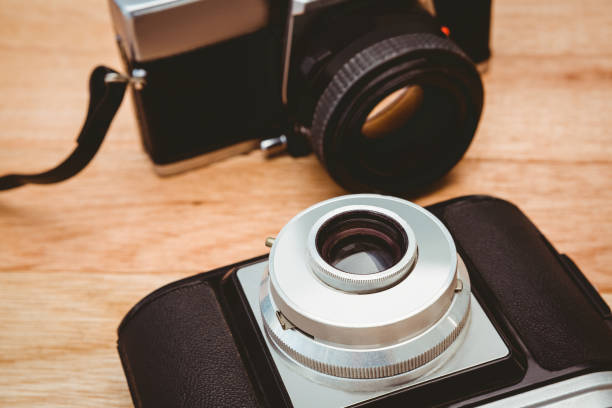istock View of two old cameras 663302536