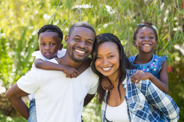 istock Happy family posing together 663323718