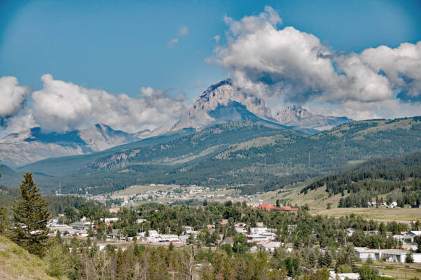 istock From ski hill the Crowsnest River valley and Blairmore  Alberta 663324098