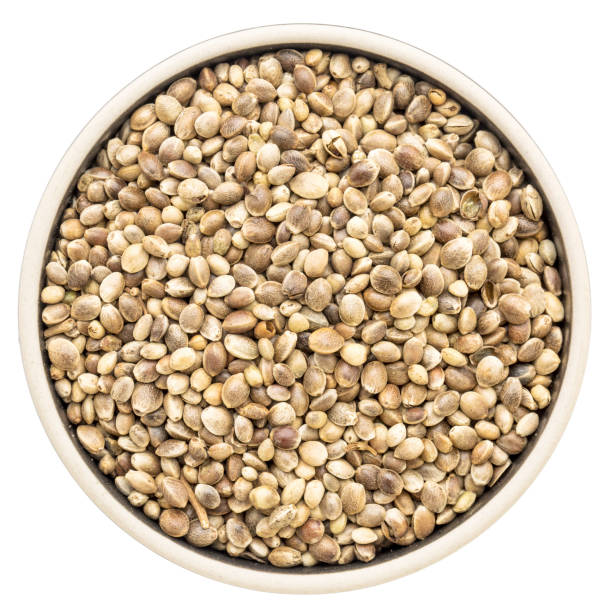istock hemp seeds in a round bowl 663351180