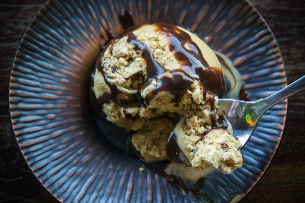 istock dark icecream, chocolate ice Cream, tasty ice cream 663402034