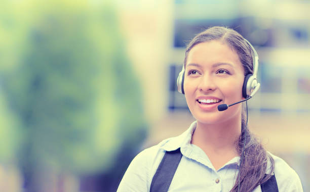 istock business woman, serious customer service representative call centre worker operator 663404294