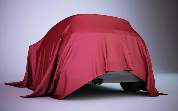 istock car covered with red velvet 663412044